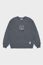 Fifty Pieces-Antrasit Oversize Yıkamalı Sweatshirt-Sweatshirts & Hoodies-2-Milagron.com