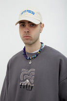 Fifty Pieces-Antrasit Oversize Yıkamalı Sweatshirt-Sweatshirts & Hoodies-4-Milagron.com