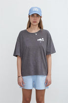 Fifty Pieces-Antrasit Sırt Baskılı Yıkamalı Oversize T-Shirt-T-Shirts-2-Milagron.com