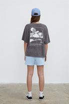 Fifty Pieces-Antrasit Sırt Baskılı Yıkamalı Oversize T-Shirt-T-Shirts-7-Milagron.com