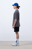 Fifty Pieces-Antrasit Yıkamalı Sırt Baskılı T-Shirt-T-shirts-5-Milagron.com