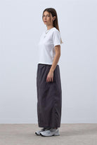 Fifty Pieces-Beyaz Düşük Omuzlu Basic T-Shirt-T-shirts-5-Milagron.com