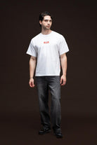 Fifty Pieces-Beyaz Düşük Omuzlu Sırt Baskılı T-Shirt-T-Shirts-5-Milagron.com