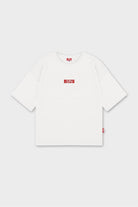 Fifty Pieces-Beyaz Düşük Omuzlu Sırt Baskılı T-Shirt-T-Shirts-7-Milagron.com