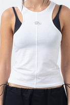 Fifty Pieces-Beyaz Halter Yaka Atlet-Top-2-Milagron.com