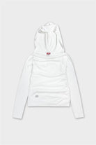 Fifty Pieces-Beyaz Kapüşonlu Uzun Kollu Bluz-T-Shirts-5-Milagron.com
