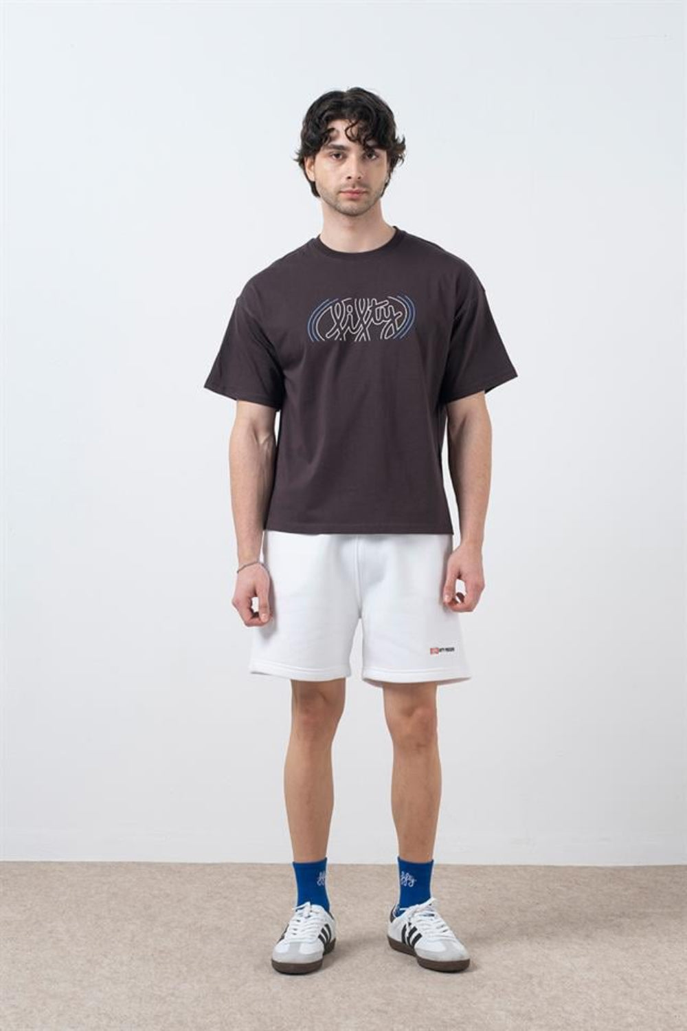 Fifty Pieces-Beyaz Loose Fit Jogger Şort-Şort-1-Milagron.com