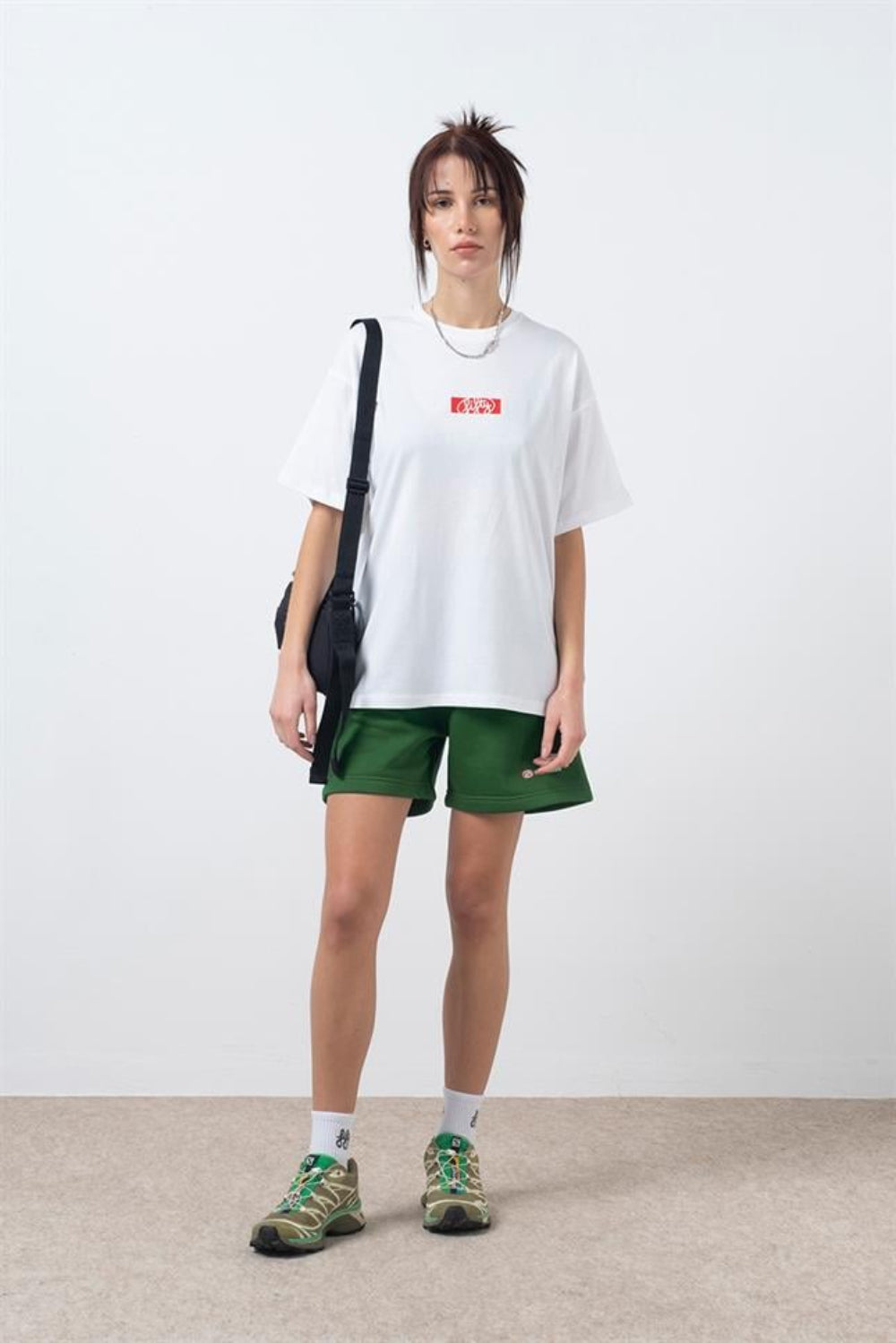 Fifty Pieces-Beyaz Oversize Sırt Baskılı T-Shirt-T-Shirts-1-Milagron.com