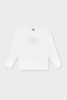 Fifty Pieces-Beyaz Uzun Kollu Oversize T-Shirt-T-Shirts-4-Milagron.com