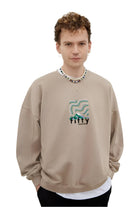Fifty Pieces-Boz Oversize Yıkamalı Sweatshirt-Sweatshirts & Hoodies-1-Milagron.com