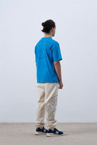 Fifty Pieces-Canlı Mavi Core Düşük Omuzlu T-Shirt-T-Shirts-4-Milagron.com