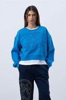Fifty Pieces-Canlı Mavi Core Mid Length Sweatshirt-Sweatshirts & Hoodies-2-Milagron.com