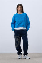 Fifty Pieces-Canlı Mavi Core Mid Length Sweatshirt-Sweatshirts & Hoodies-3-Milagron.com
