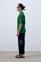 Fifty Pieces-Canlı Yeşil Core Düşük Omuzlu T-Shirt-T-Shirts-7-Milagron.com