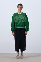 Fifty Pieces-Canlı Yeşil Core Mid Length Sweatshirt-Sweatshirts & Hoodies-1-Milagron.com