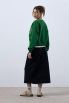 Fifty Pieces-Canlı Yeşil Core Mid Length Sweatshirt-Sweatshirts & Hoodies-6-Milagron.com