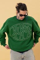 Fifty Pieces-Canlı Yeşil Core Oversize Sweatshirt-Sweatshirts & Hoodies-2-Milagron.com