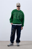 Fifty Pieces-Canlı Yeşil Core Oversize Sweatshirt-Sweatshirts & Hoodies-4-Milagron.com