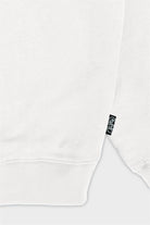Erkek Beyaz Düşük Omuzlu Sırt Baskılı Sweatshirt