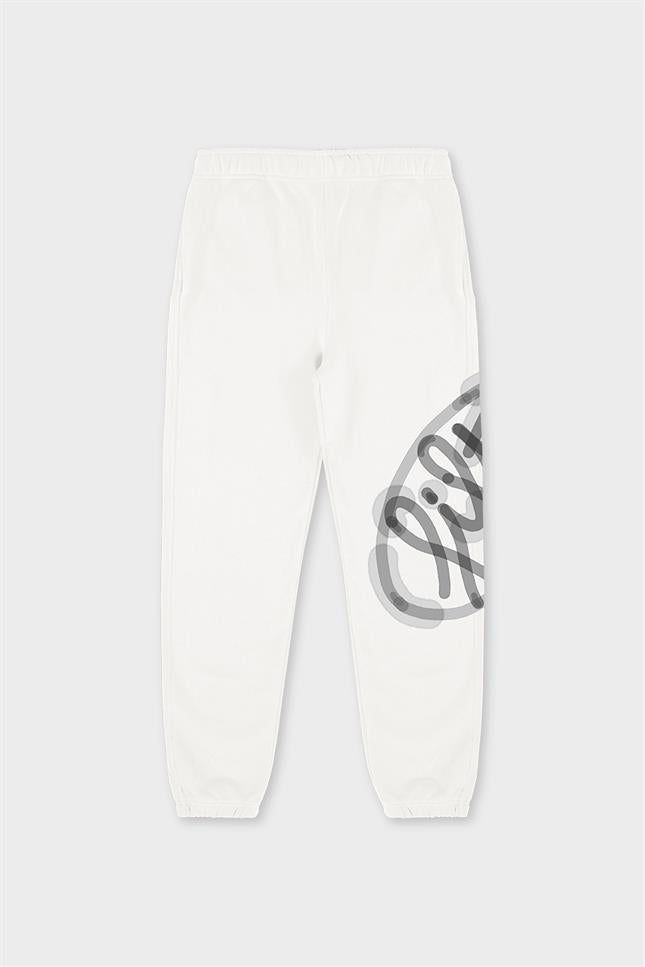 Erkek Beyaz Loose Fit Jogger Pantolon