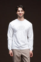 Fifty Pieces-Erkek Beyaz Uzun Kollu T Shirt-T-Shirts-1-Milagron.com