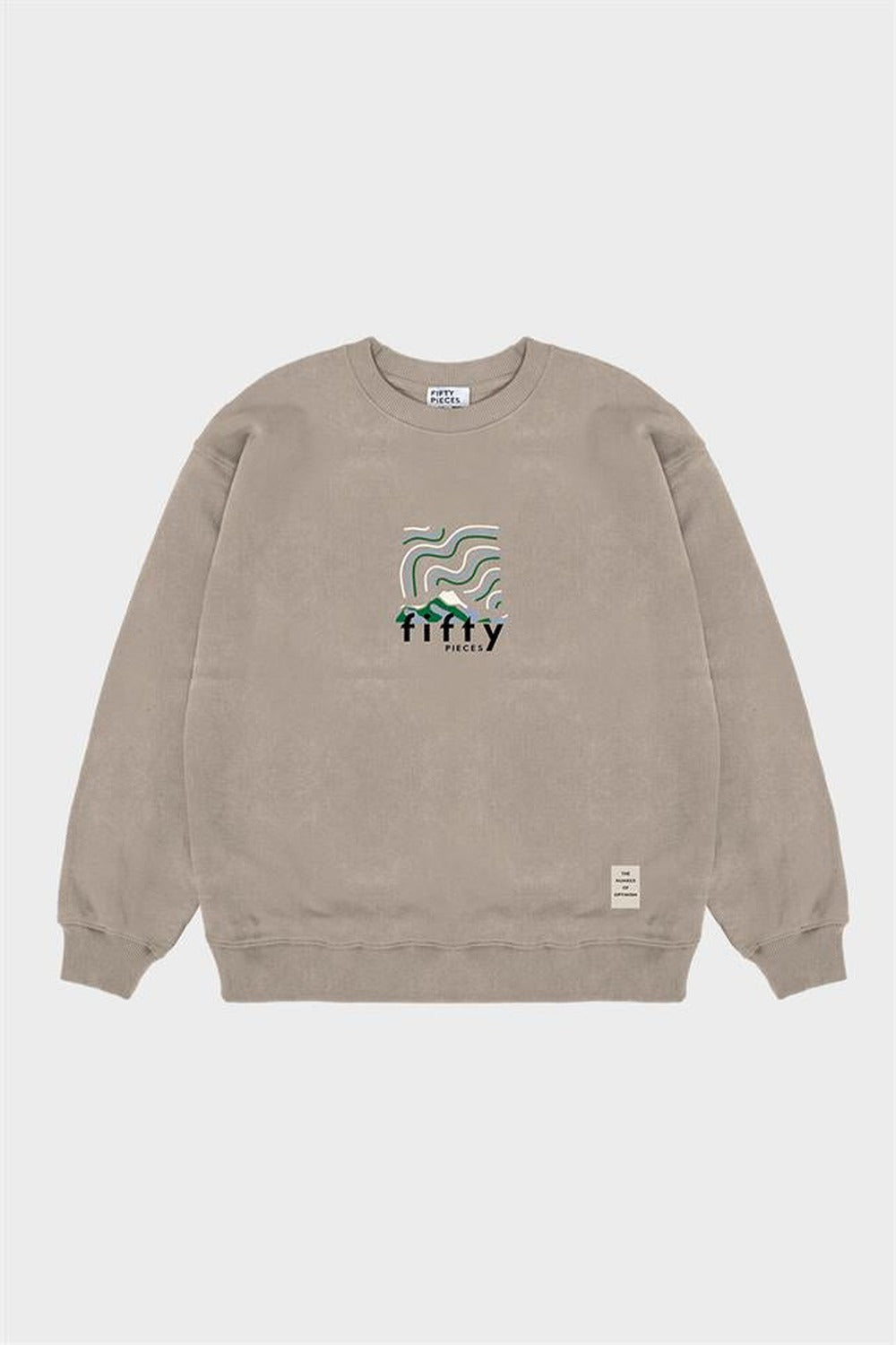 Erkek Boz Oversize Yıkamalı Sweatshirt