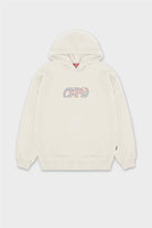 Erkek Kum Düşük Omuzlu Sırt Baskılı Hoodie