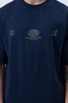 Erkek Lacivert Core Düşük Omuzlu T-Shirt