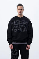 Fifty Pieces-Erkek Siyah Core Oversize Sweatshirt-Sweatshirts & Hoodies-1-Milagron.com