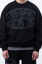 Fifty Pieces-Erkek Siyah Core Oversize Sweatshirt-Sweatshirts & Hoodies-3-Milagron.com