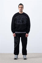 Fifty Pieces-Erkek Siyah Core Oversize Sweatshirt-Sweatshirts & Hoodies-4-Milagron.com