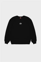 Erkek Siyah Düşük Omuzlu Sırt Baskılı Sweatshirt