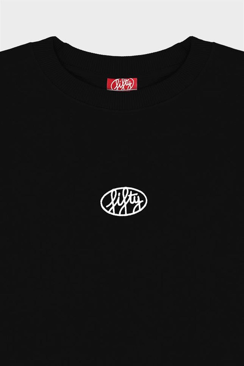 Erkek Siyah Düşük Omuzlu Sırt Baskılı Sweatshirt