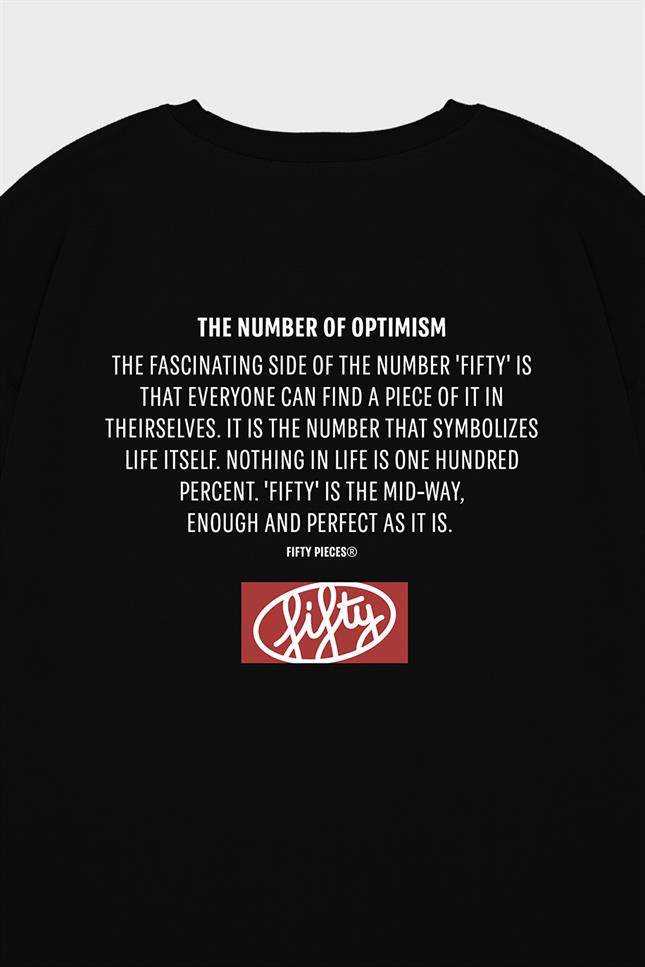 Erkek Siyah Düşük Omuzlu Sırt Baskılı T-Shirt