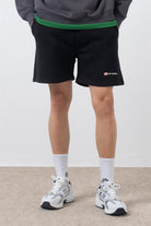 Erkek Siyah Loose Fit Jogger Şort
