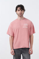 Fifty Pieces-Gül Kurusu Düşük Omuzlu Asit Yıkamalı T-Shirt-T-Shirts-1-Milagron.com