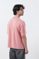 Fifty Pieces-Gül Kurusu Düşük Omuzlu Asit Yıkamalı T-Shirt-T-Shirts-3-Milagron.com