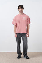 Fifty Pieces-Gül Kurusu Düşük Omuzlu Asit Yıkamalı T-Shirt-T-Shirts-5-Milagron.com