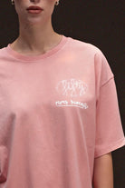 Fifty Pieces-Gül Kurusu Oversize Asit Yıkamalı T-Shirt-T-Shirts-2-Milagron.com
