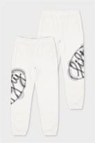 Kadın Beyaz Loose Fit Jogger Pantolon