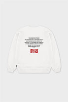 Kadın Beyaz Oversize Sırt Baskılı Sweatshirt