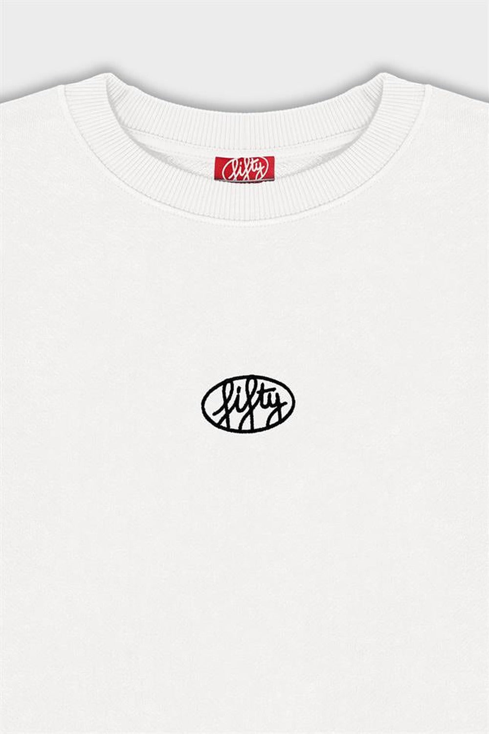 Kadın Beyaz Oversize Sırt Baskılı Sweatshirt