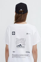 Fifty Pieces-Kadın Beyaz Sırt Baskılı Loose Fit T Shirt-T-Shirt-1-Milagron.com