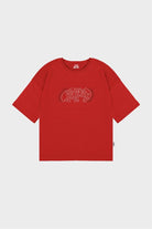Fifty Pieces-Kadın Kırmızı Oversize Sırt Baskılı T Shirt-T-shirt-7-Milagron.com