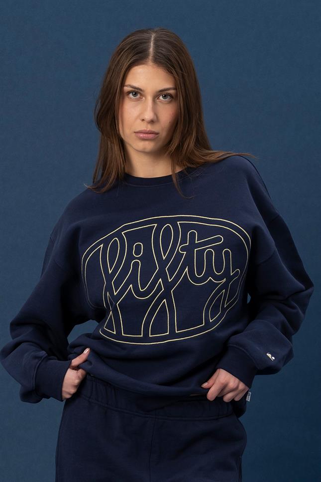 Kadın Lacivert Core Oversize Sweatshirt