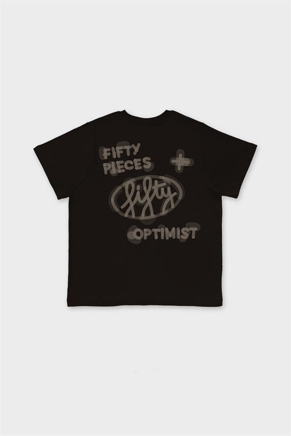 Fifty Pieces-Kahverengi Loose Fit Sırt Baskılı T-Shirt-T-Shirts-8-Milagron.com
