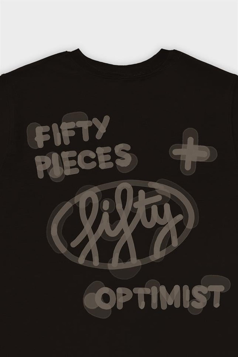 Fifty Pieces-Kahverengi Loose Fit Sırt Baskılı T-Shirt-T-Shirts-9-Milagron.com