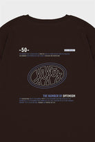 Fifty Pieces-Kahverengi Oversize Sırt Baskılı T-Shirt-T-Shirts-10-Milagron.com
