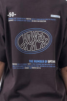 Fifty Pieces-Kahverengi Oversize Sırt Baskılı T-Shirt-T-Shirts-4-Milagron.com