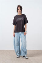 Fifty Pieces-Kahverengi Oversize Sırt Baskılı T-Shirt-T-Shirts-5-Milagron.com